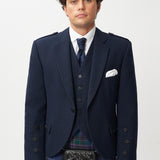 The Keville Navy Tweed Jacket & Waist Coat with Spirit of Bannockburn Kilt