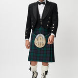 Prince Charlie Jacket & 3 Button Waistcoat with Black Watch Kilt