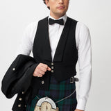 Prince Charlie Jacket & 3 Button Waistcoat with Black Watch Kilt