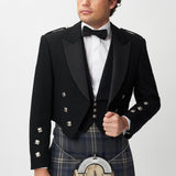 Prince Charlie Jacket & 3 Button Waistcoat with Highland Storm Kilt