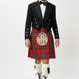 Prince Charlie Jacket & 3 Button Waistcoat with Royal Stewart Kilt