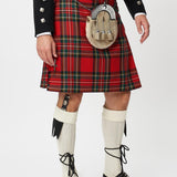 Prince Charlie Jacket & 3 Button Waistcoat with Royal Stewart Kilt