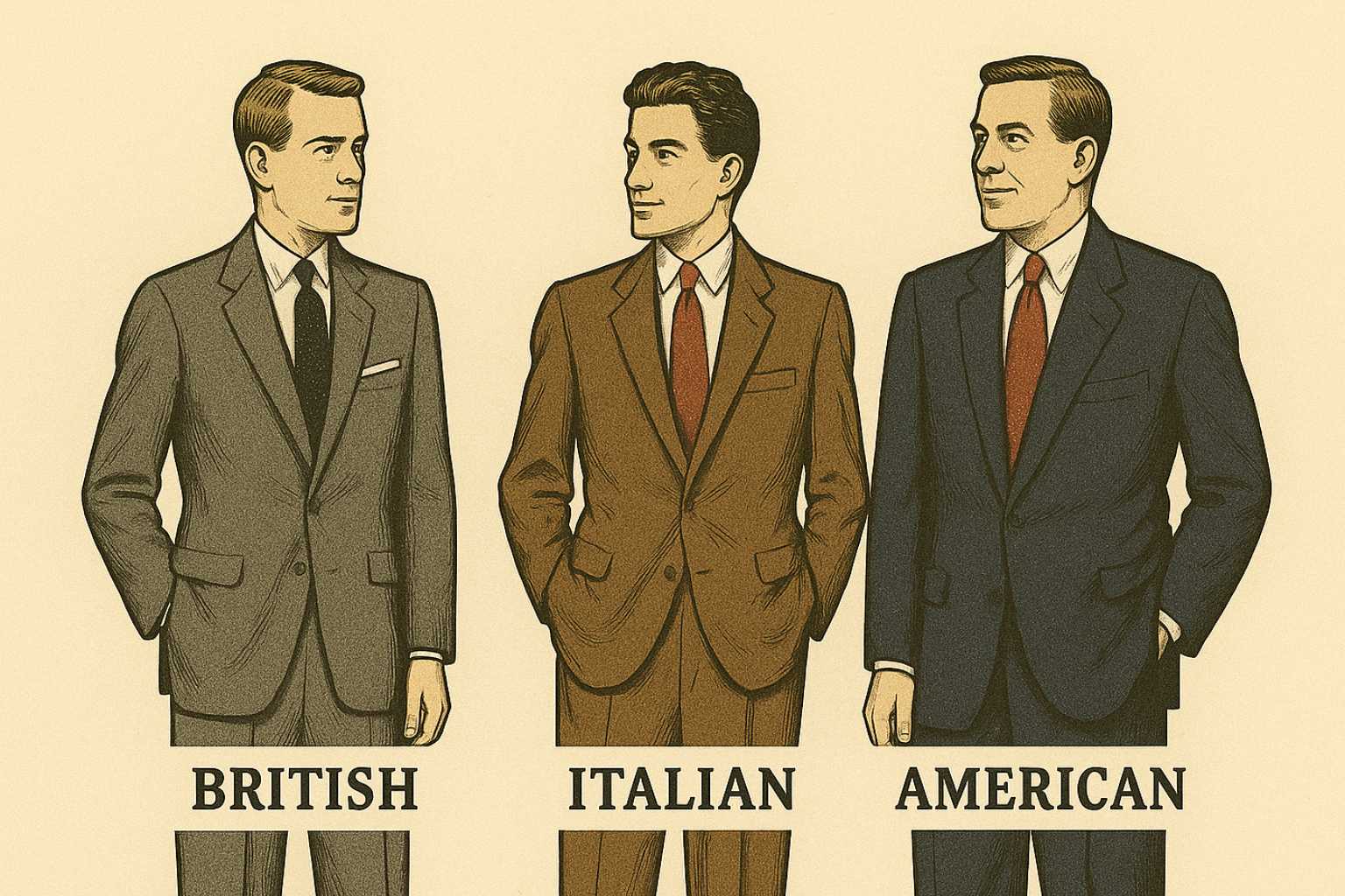 British VS Italian VS American Suits: The History