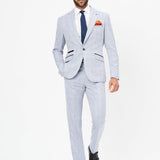 The Wheeler - 2 Piece Sky Blue Slim Fit Suit
