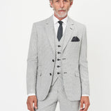 The Wheeler - 3 Piece Light Grey Slim Fit Suit | Light Grey Waistcoat