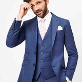 The Gregson - 3 Piece Italian Blue Slim Fit Suit