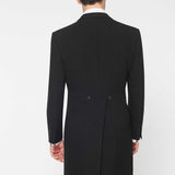 The Bidwell - 3 Piece Black Morning Suit | Silver Dot Waistcoat