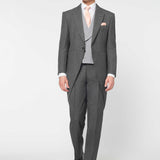 The Bidwell - 3 Piece Mid Grey Morning Suit | Dove Grey Double Breasted Waistcoat