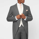 The Bidwell - 3 Piece Mid Grey Morning Suit | Ivory Dot Waistcoat