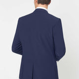 The Simkins - 3 Piece Blue Slim Fit Suit | Ivory Dot Waistcoat