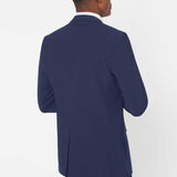 The Simkins - 3 Piece Blue Slim Fit Suit | Silver Dot Waistcoat