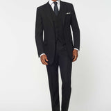 The Darnton - 2 Piece Black Herringbone Suit