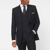 The Darnton - 2 Piece Black Herringbone Suit