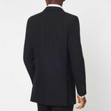 The Darnton - 3 Piece Black Suit | Pale Blue Double Breasted Waistcoat