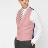 The Bidwell - 3 Piece Black Morning Suit | Pale Pink Double Breasted Waistcoat