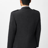 The Keville Charcoal Tweed Jacket & Waistcoat with Highland Storm Kilt