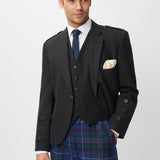 The Keville Charcoal Tweed Jacket & Waistcoat with Spirit of Bannockburn Trews