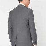 The Simkins - 3 Piece Grey Slim Fit Suit | Blue Tweed Waistcoat