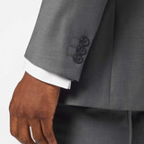 The Simkins - 3 Piece Grey Slim Fit Suit | Silver Dot Waistcoat