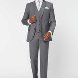 The Simkins - 3 Piece Grey Slim Fit Suit | Grey Waistcoat
