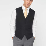 The Simkins - 3 Piece Grey Slim Fit Suit | Black Waistcoat