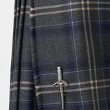 The Keville Navy Tweed Jacket & Waist Coat with Highland Storm Kilt