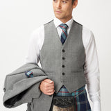 The Keville Light Grey Tweed Jacket & Waistcoat with Help for Heroes Kilt