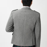 The Keville Light Grey Tweed Jacket & Waistcoat with Modern Robertson Kilt