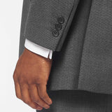 The Darnton - 3 Piece Mid Grey Suit | Ivory Dot Waistcoat