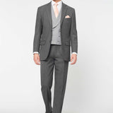 The Darnton - 3 Piece Mid Grey Suit | Dove Grey Double Breasted Waistcoat