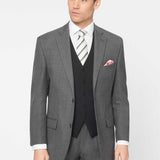 The Darnton - 3 Piece Mid Grey Suit | Black Waistcoat