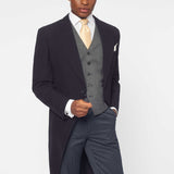 The Bidwell - 3 Piece Navy Morning Suit | Mid Grey Waistcoat