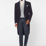 The Bidwell - 3 Piece Navy Morning Suit | Dove Grey Double Breasted Waistcoat