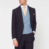 The Bidwell - 3 Piece Navy Morning Suit | Pale Blue Double Breasted Waistcoat