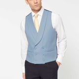 The Bidwell - 3 Piece Navy Morning Suit | Pale Blue Double Breasted Waistcoat