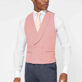 The Bidwell - 3 Piece Navy Morning Suit | Pale Pink Double Breasted Waistcoat