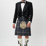 Prince Charlie Jacket & 3 Button Waistcoat with Highland Storm Kilt