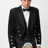 Prince Charlie Jacket & 3 Button Waistcoat with Scottish Spirit Kilt